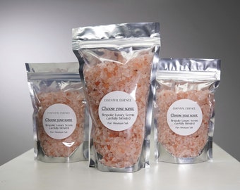 48 Scents Available - 100% Pure Coarse Pink Himalayan Salt - Luxury Bathing bath gift sleep well fitness health well being - Fragrance Oils