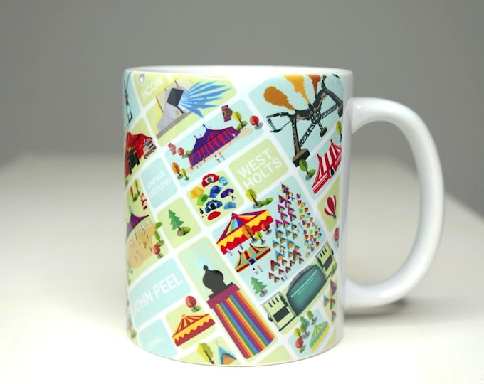 11oz Music Festival Mug Inspired (Unofficial) - Glasto Birthday Christmas gift ideas - Festival Merch - Road trip mug