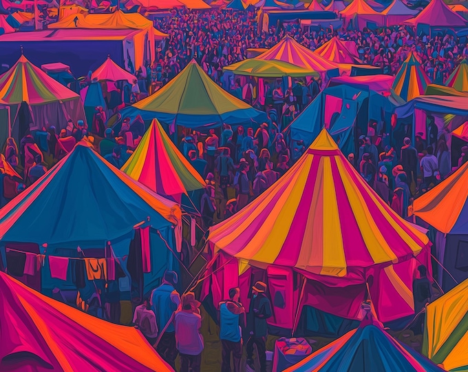 Personalisable Music Festival Print (Unofficial) - A4 A3 A2 - Music Festival Poster - Festival Merch