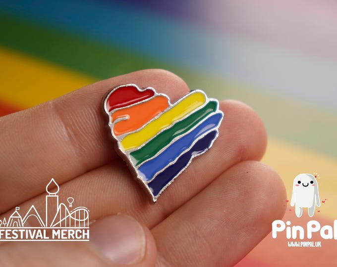 Rainbow Flag Pin | Enamel - PinPal UK058 - LGBT Pride Badge Stud Lesbian Gay Bisexual Transgender Queer Metal Button Pride gift Pride outfit