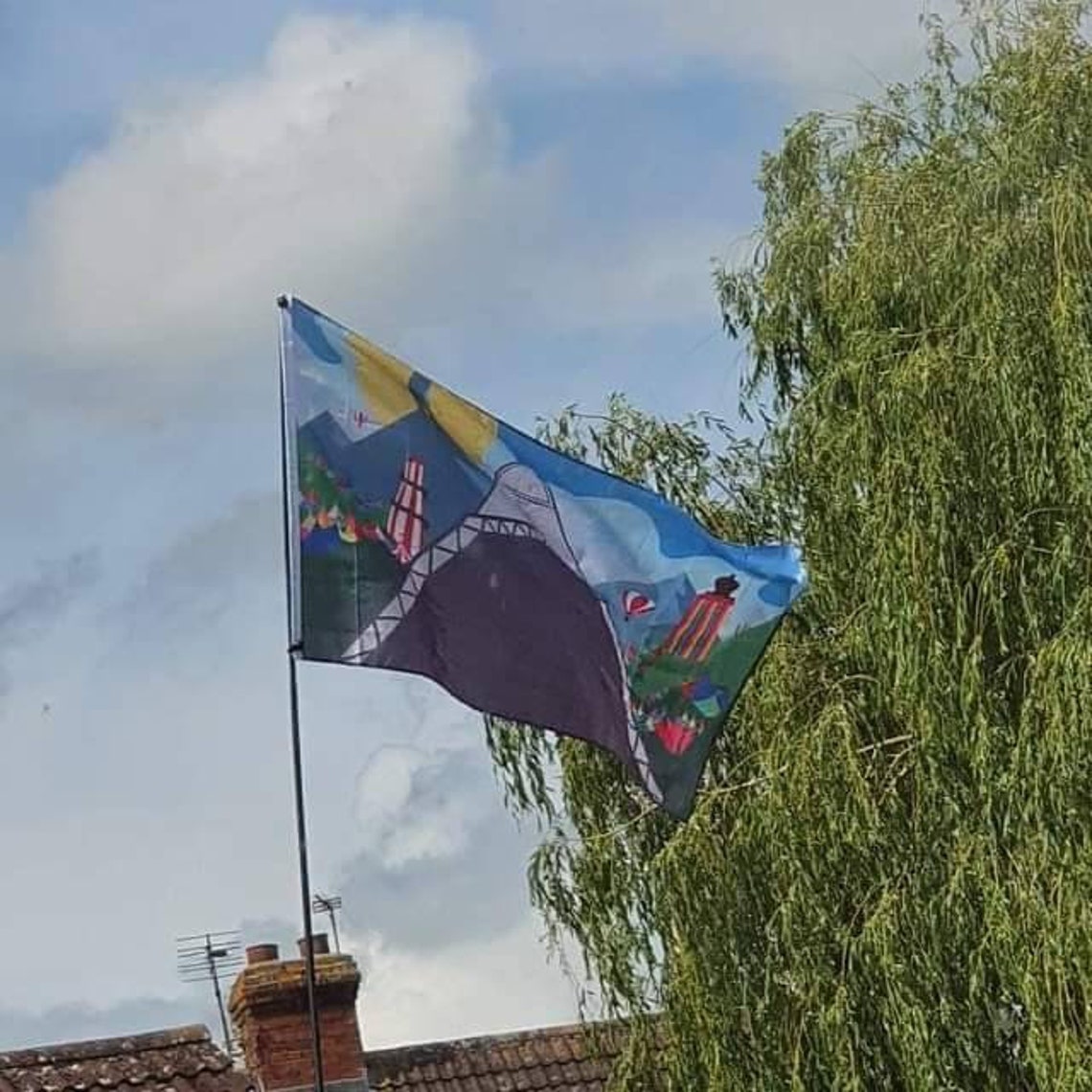 Glastonbury Festival Flag Unofficial 5ft by 3ft Hand made Etsy