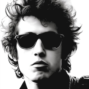 Bob Dylan Art Famous Faces Musician Music Celebrity Wall Art Print - A4 A3 A2 - Festival Merch