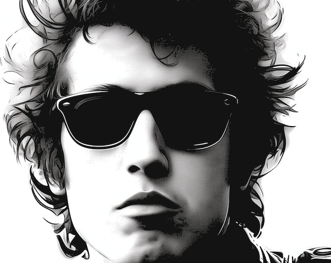 Bob Dylan Art Famous Faces Musician Music Celebrity Wall Art Print - A4 A3 A2 - Festival Merch