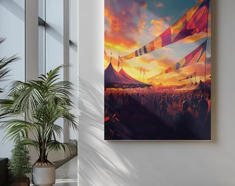Personalisable Music Festival Print (Unofficial) - A4 A3 A2 - Inspired Glastonbury Poster - Festival Merch
