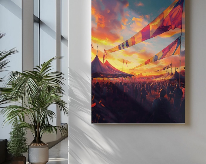 Personalisable Music Festival Print (Unofficial) - A4 A3 A2 - Inspired Glastonbury Poster - Festival Merch