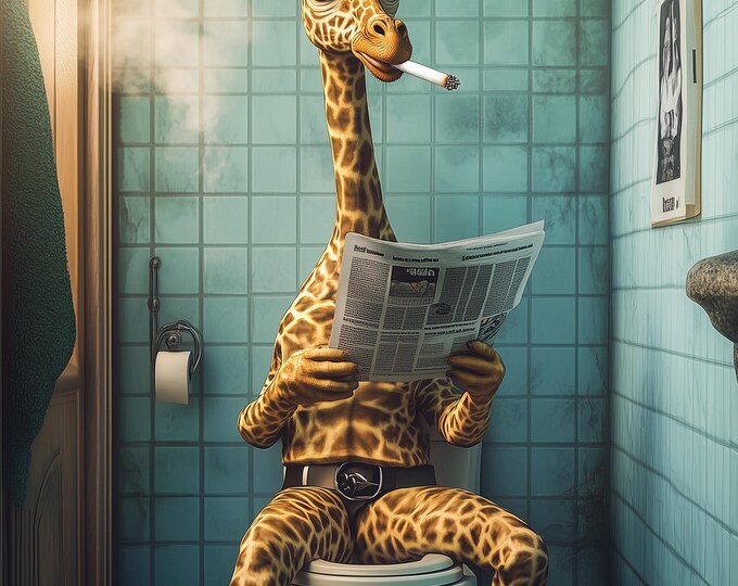 Funny Animal Wall Art - Printed in the UK Premium Quality - A4 A3 A2 - Festival Merch