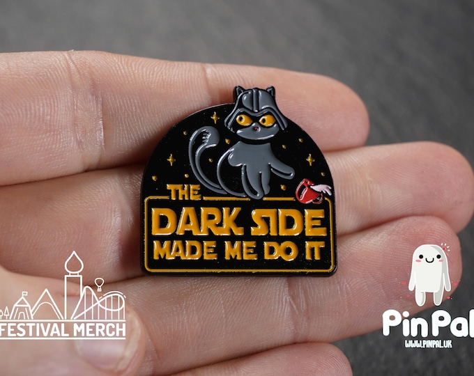 Cat Enamel Pin - PinPal UK182 - Pin Badges - Funny Gift, Music Gift, Anime Gift, Cute Gift, Positive gift, Cheeky Rude Gift, nerd jedi