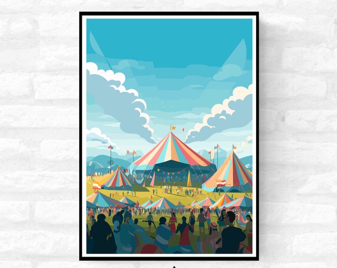 Personalisable Music Festival Print (Unofficial) - A4 A3 A2 - Music Festival Poster - Festival Merch