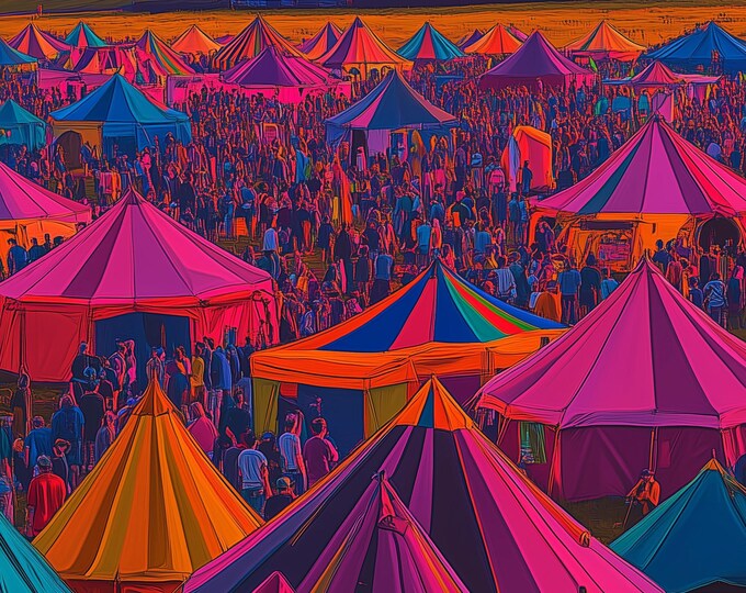 Personalisable Music Festival Print (Unofficial) - A4 A3 A2 - Music Festival Poster - Festival Merch