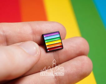 Rainbow Flag Pin | Enamel - LGBT Pride Badge Stud Lesbian Gay Bisexual Transgender Queer - Metal Button - Pride gift Pride outfit