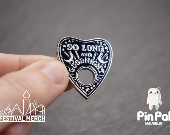 Halloween Enamel Pin - PinPal UK220 - Spooky badge Ghost Emo Cute Button Funny Boo Vampire Hand ouija board scary movie gift outfit