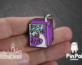 Silly Goose Enamel Pin - PinPal UK210 - Pin Badges - Funny Gift, Music Gift, Anime Gift, Cute Gift, Positive gift, Cheeky Milk carton