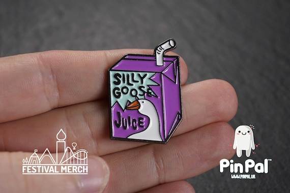 Silly Goose Enamel Pin - PinPal UK210 - Pin Badges - Funny Gift, Music Gift, Anime Gift, Cute Gift, Positive gift, Cheeky Milk carton