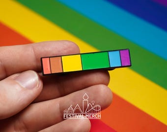 Pastel Rainbow Flag Pin | Enamel - LGBT Pride Badge Stud Lesbian Gay Bisexual Transgender Metal Button - Pride gift Pride outfits