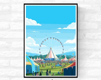 Personalisable Music Festival Print (Unofficial) - A4 A3 A2 - Music Festival Poster - Festival Merch