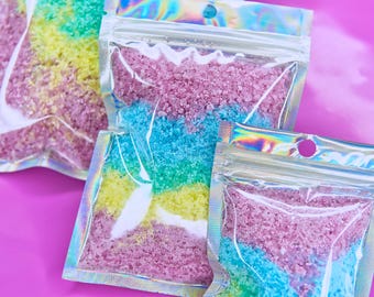 22 Essential Oils Available | RAINBOW ULTRA FIZZ | Bath Bomb Dust | Luxury Bathing Epsom Salts | Ritual Relax Unwind Sleep Better