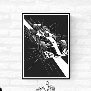 Monaco Race Circuit Print - Monaco Poster Grand Prix Historique - Black and White - office home decor - A4 A3 A2 - Festival Merch