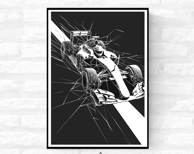 Monaco Race Circuit Print - Monaco Poster Grand Prix Historique - Black and White - office home decor - A4 A3 A2 - Festival Merch