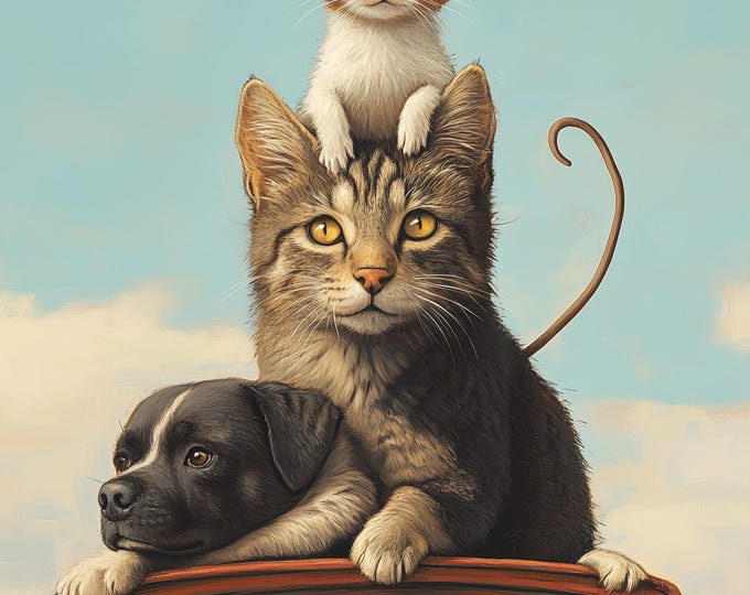 Funny Animal Wall Art - Printed in the UK Premium Quality - A4 A3 A2 - Festival Merch