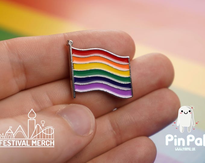 Rainbow Flag Pin | Enamel - PinPal UK003 - LGBT Pride Badge Stud Lesbian Gay Bisexual Transgender Queer Metal Button Pride gift Pride outfit