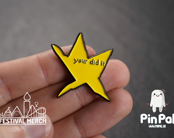 Funny Enamel Pin - PinPal UK096 - Pin Badges - Funny Gift, Music Gift, Anime Gift, Cute Gift, Positive gift, Cheeky Rude Gift, Unique Gift