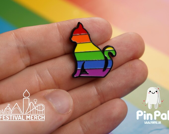 Rainbow Flag Pin | Enamel - PinPal UK016 - LGBT Pride Badge Stud Lesbian Gay Bisexual Transgender Queer Metal Button Pride gift Pride outfit