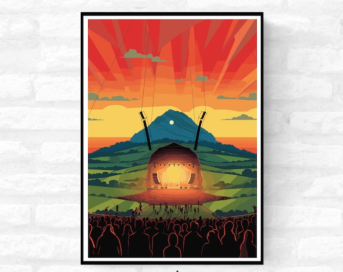 Personalisable Music Festival Print  - A4 A3 A2 - Music Festival Poster - Festival Merch