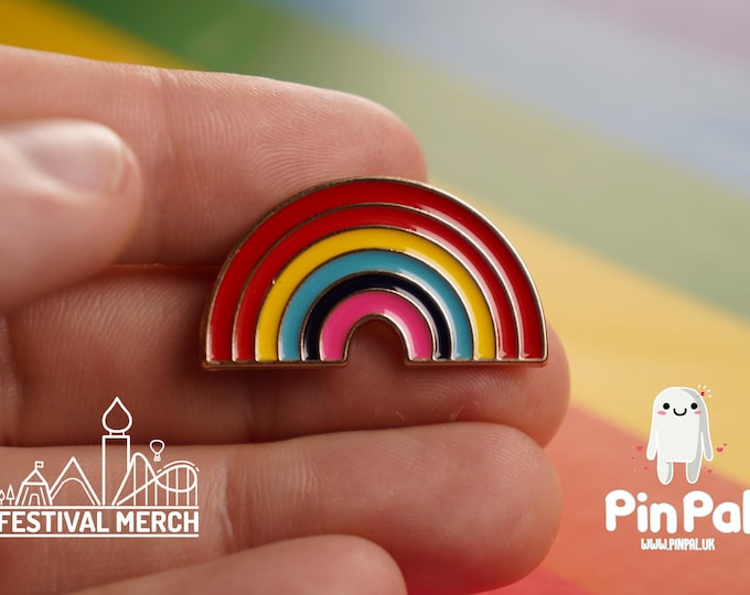 Rainbow Flag Pin | Enamel - PinPal UK064 - LGBT Pride Badge Stud Lesbian Gay Bisexual Transgender Queer Metal Button Pride gift Pride outfit