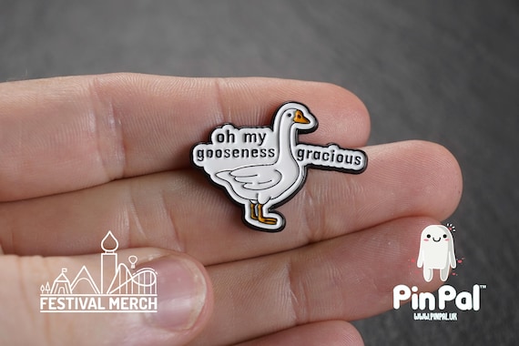 Silly Goose Enamel Pin - PinPal UK206 - Pin Badges - Funny Gift, Music Gift, Anime Gift, Cute Gift, Positive gift, Cheeky Rude Gift, Unique