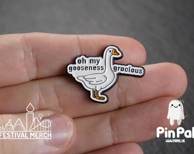 Silly Goose Enamel Pin - PinPal UK206 - Pin Badges - Funny Gift, Music Gift, Anime Gift, Cute Gift, Positive gift, Cheeky Rude Gift, Unique