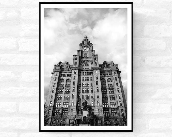 Liverpool Print - Premium Quality - A4 A3 A2 - Black and White - Beatles Albert Docks Cavern Club - Festival Merch