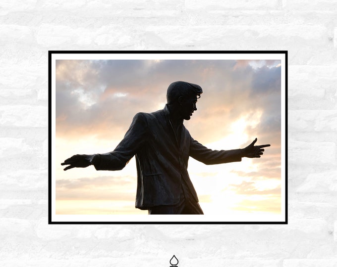 Billy Fury Liverpool Print - Premium Quality - A4 A3 A2 - Black and White - Beatles Albert Docks Cavern Club - Festival Merch