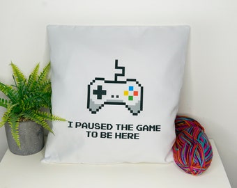 Gamer Pillow - Cushion Cover 40cm by 40cm - No filling -  Gaming room bedroom office Pillowcase - Festival Merch