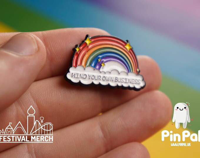 Rainbow Flag Pin | Enamel - PinPal UK068 - LGBT Pride Badge Stud Lesbian Gay Bisexual Transgender Queer Metal Button Pride gift Pride outfit