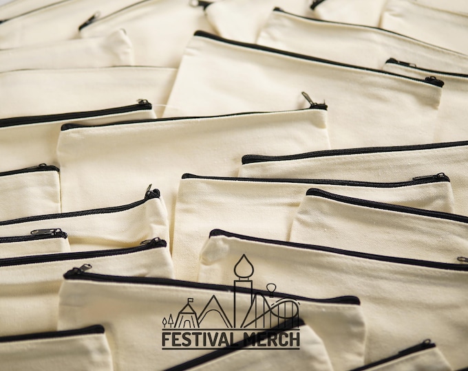 Sublimation blanks - Canvas Sublimation Pencil case | Sublimation toiletry bag with zipper - Wholesale Joblot blank etsy seller