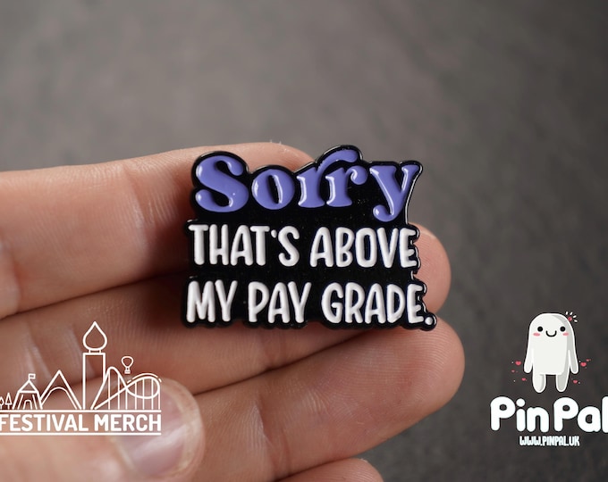 Funny Enamel Pin - PinPal UK107 - Pin Badges - Funny Gift, Music Gift, Anime Gift, Cute Gift, Positive gift, Cheeky Rude Gift, Unique Gift