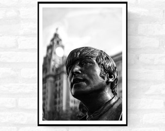 Liverpool Print - Premium Quality - A4 A3 A2 - Black and White - Beatles Albert Docks Cavern Club - Festival Merch