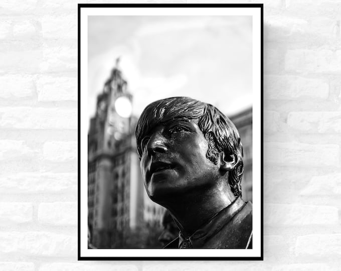 Liverpool Print - Premium Quality - A4 A3 A2 - Black and White - Beatles Albert Docks Cavern Club - Festival Merch