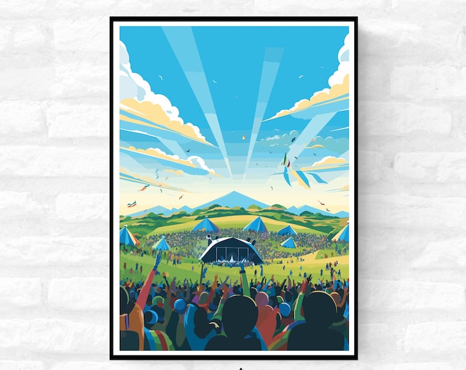 Personalisable Music Festival Print (Unofficial) - A4 A3 A2 - Music Festival Poster - Festival Merch