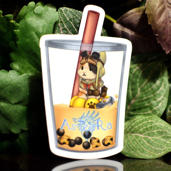 Astera Palico Boba Tea Sticker (As-TEA-ra)