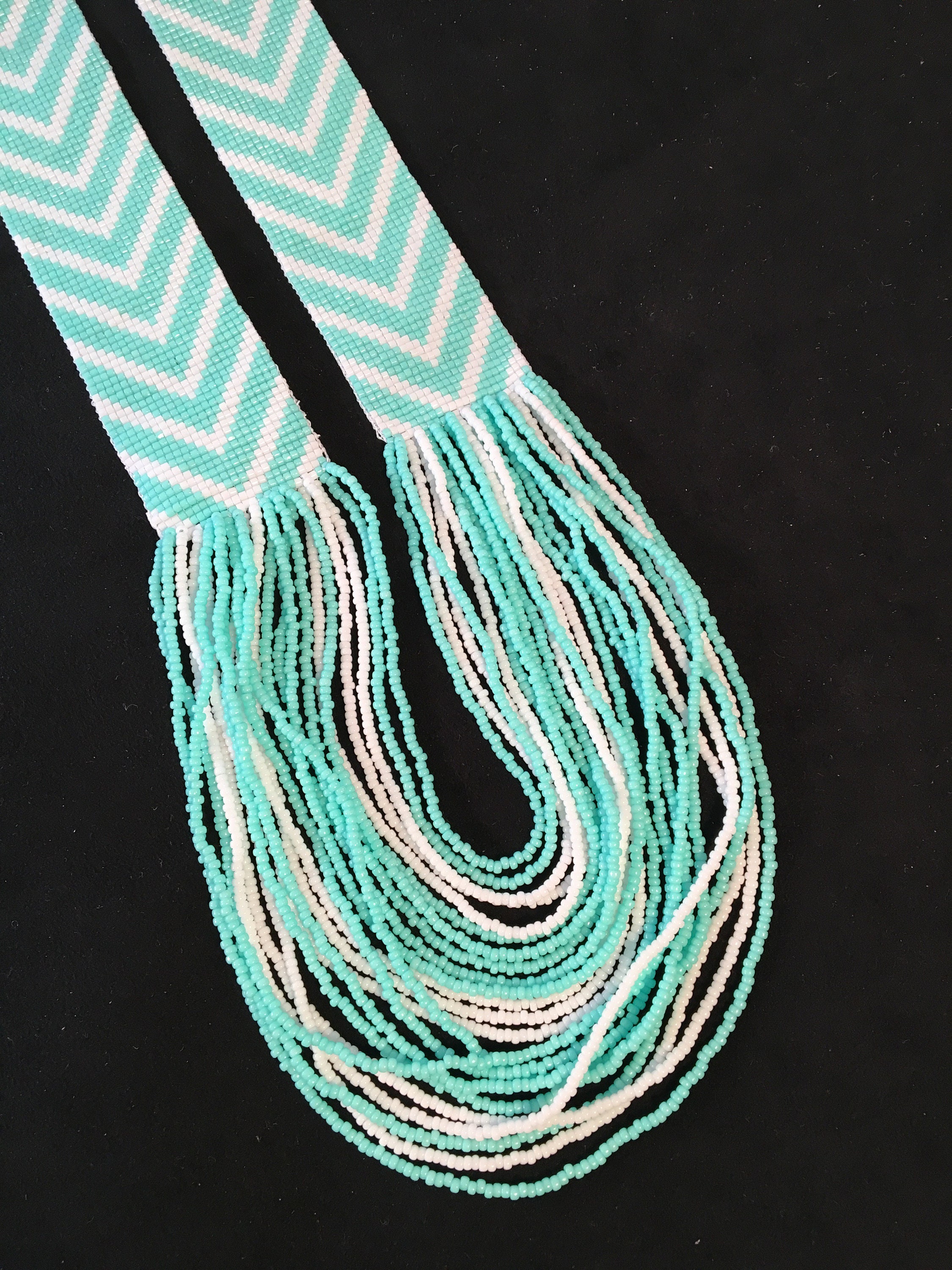 Elegant Loom Beaded Necklace Set Loom Beaded Necklace Set Etsy.de