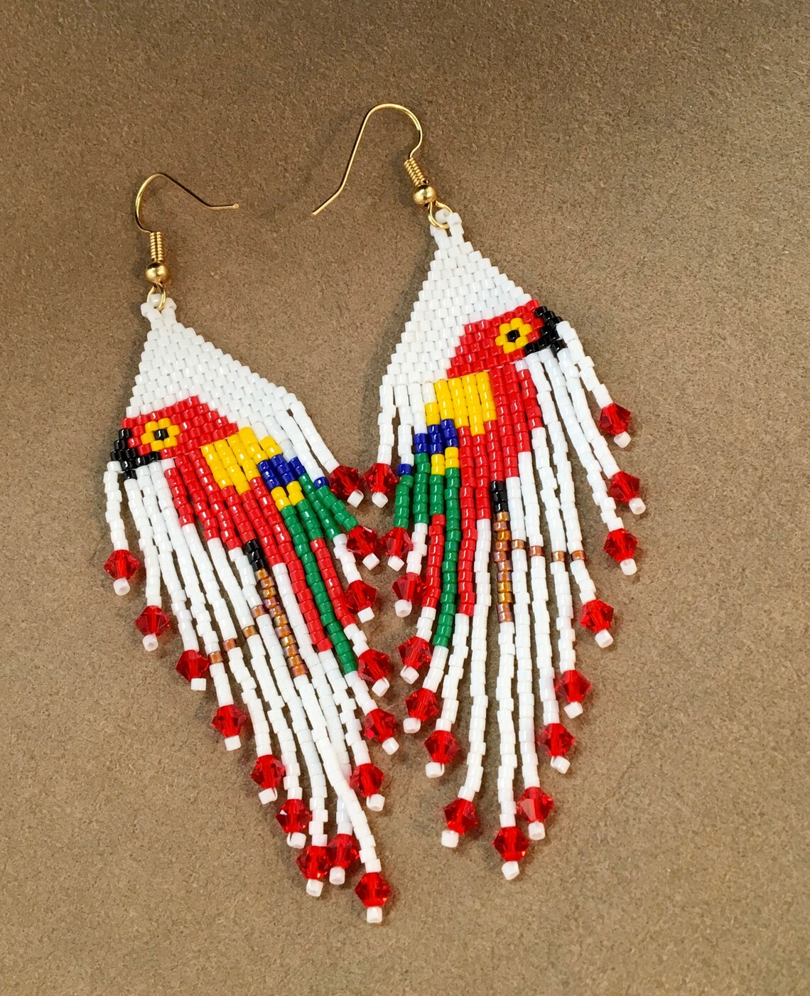 Colorful Parrot Earrings - Lightweight Acrylic Dangle Bird Earrings, Tropical Bird Lover Gift For Women - View #6