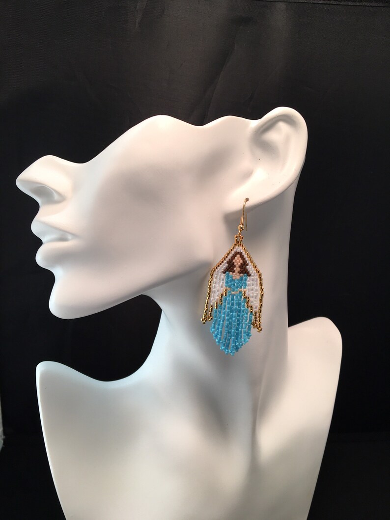 Angel Earrings Angel Fringe Earrings Angel Dangle Earrings - Etsy