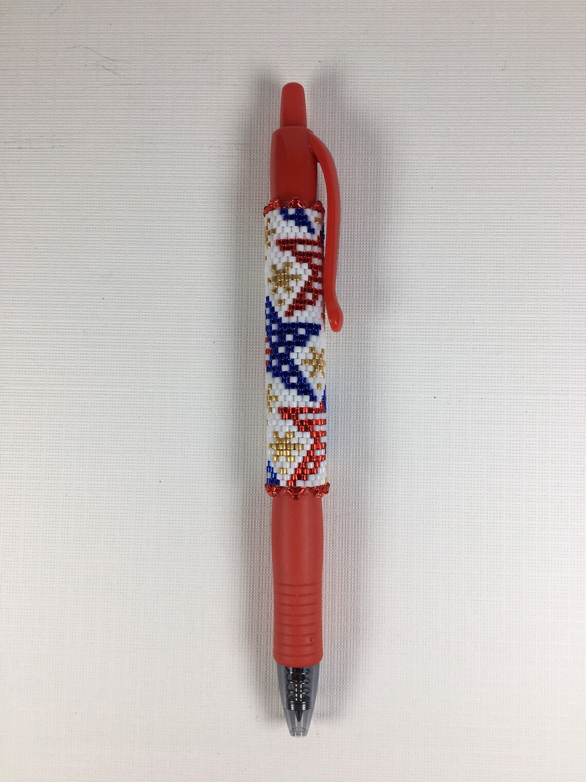 Patriotic G2 Pen Cover Stars Beaded Pen Cover G2 Pilot Pen Etsy