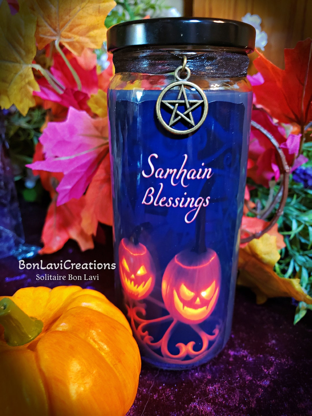 SAMHAIN JAR CANDLE Altar Candle With Lid Pagan Wiccan Etsy