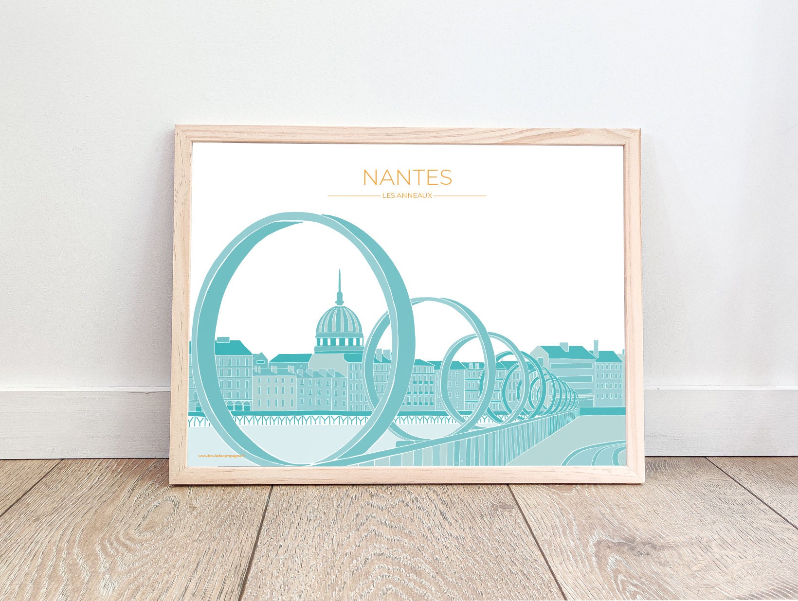 Affiche - Nantes Minimaliste 30x40