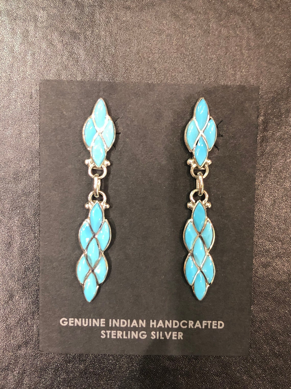 Sleeping Beauty Turquoise Dangle Earrings Etsy