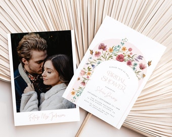 Wildflower Bridal Shower Invitation, Spring Bridal Shower, Summer Floral Shower, Garden Bridal Shower, Editable Template, Bridal Brunch