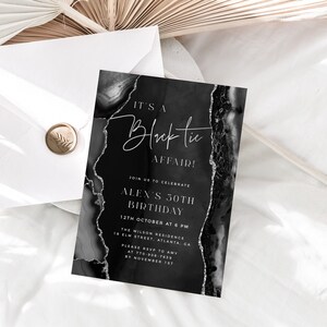 Black Birthday Invitation Template Male 30th Birthday Invite Editable Black Birthday Invitation Template Male 30th Birthday Invite Editable