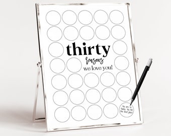 30 Gründe, warum wir dich lieben druckbare, minimalistische Dreißig Gründe Poster, Männer 30. Geburtstag Zeichen, 30 Erinnerungen Geburtstag Zeichen, 30.Geburtstag Geschenk